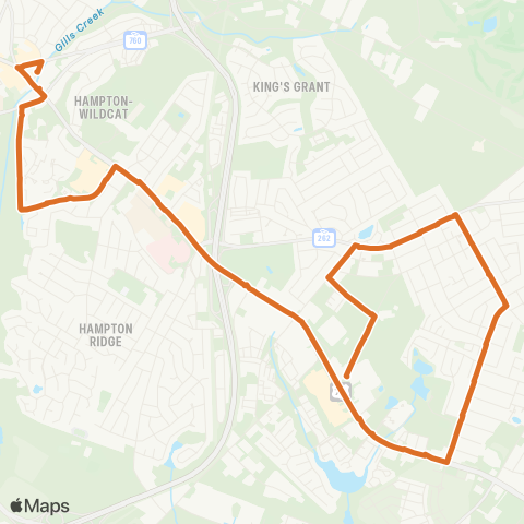 The Comet Leesburg-Hazelwood map