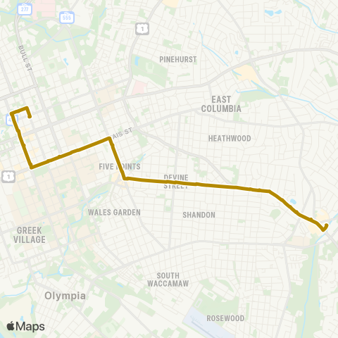 The Comet Devine map