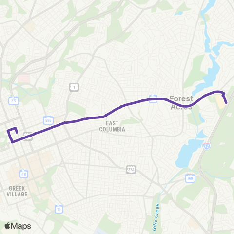 The Comet Forest map