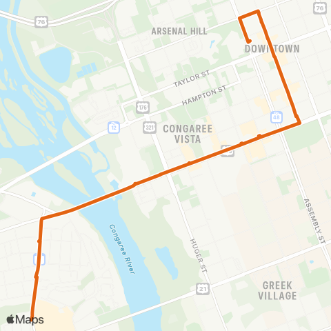 The Comet Soda Cap Connector West map