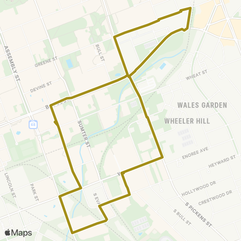USC Transit Yellow map