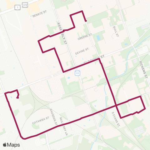 USC Transit West Campus REDUCED map