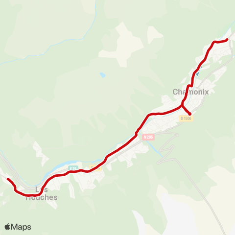 Chamonix Mobilité Les Houches Le Prarion / Chamonix Les Praz Flégère map