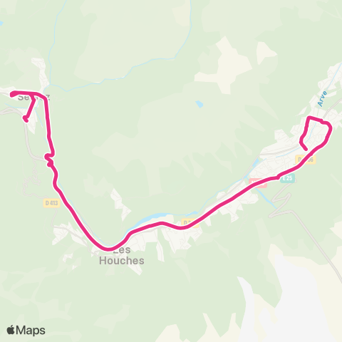 Chamonix Mobilité Servoz  / Chamonix-Mont-Blanc Sud map
