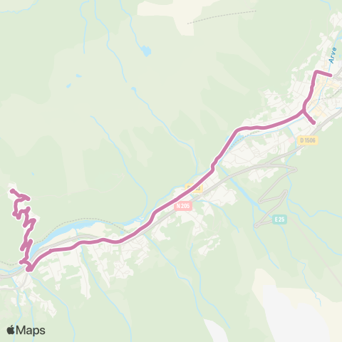 Chamonix Mobilité Les Houches Le Guret /  La Chapelle du Pont map