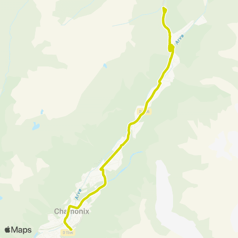 Chamonix Mobilité Les Chosalets / Col des Montets map