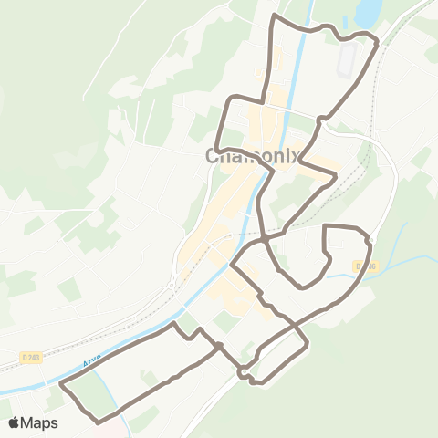 Chamonix Mobilité Navette Le Mulet map