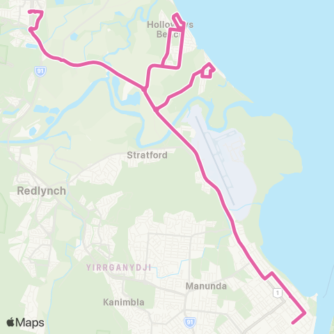 Kinetic City - Smithfield via Machans Beach map