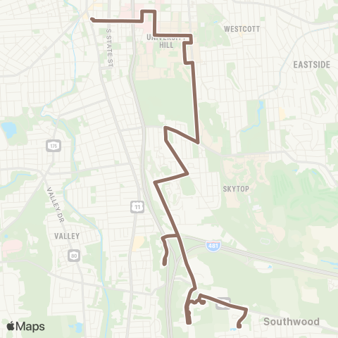 Centro Syracuse Drumlins - Nob Hill map