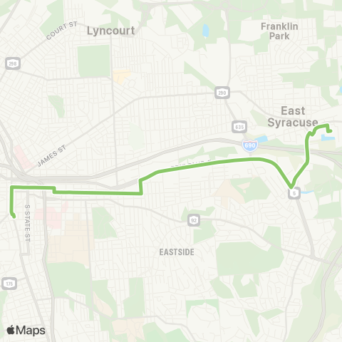 Centro Syracuse East Fayette St - Erie Blvd map