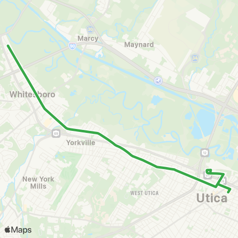 Centro Utica Whitesboro map