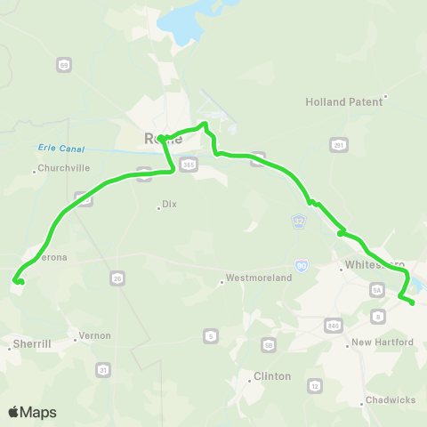 Centro Utica Rome - Turning Stone map