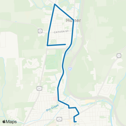 Centro Cortland Route 3 map