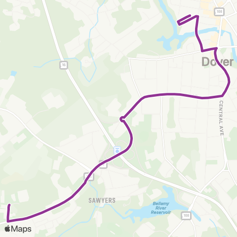 COAST 34 Downtown Dover / Knox Marsh Rd. map