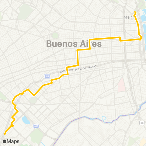 Ciudad de Buenos Aires Transp. Automotores 12 de Octubre S.A.C. map