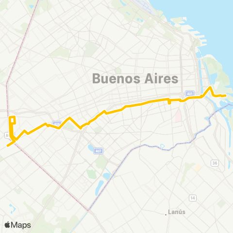 Ciudad de Buenos Aires Transportes Sol de Mayo C.I.S.A. map