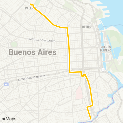 Ciudad de Buenos Aires Transportes Automotores Callao S.A. map