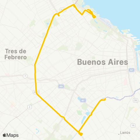 Ciudad de Buenos Aires D.O.T.A. S.A. de Transporte Automotor map