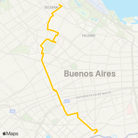 Ciudad de Buenos Aires D.O.T.A. S.A. de Transporte Automotor map