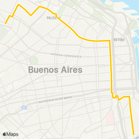 Ciudad de Buenos Aires Transportes Santa Fe S.A.C.I. map
