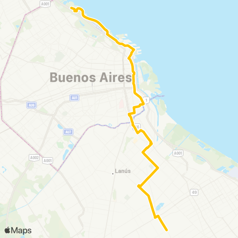 Ciudad de Buenos Aires Transportes Almirante Brown S.A. map