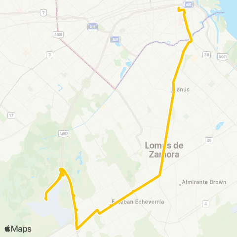 Ciudad de Buenos Aires San Vicente S.A. de Transportes map