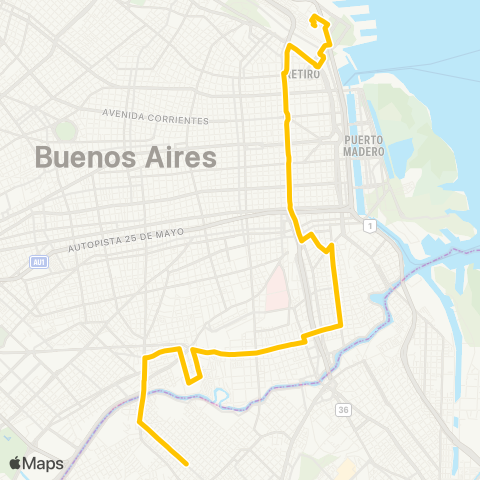 Ciudad de Buenos Aires Transportes 270 S.A. map
