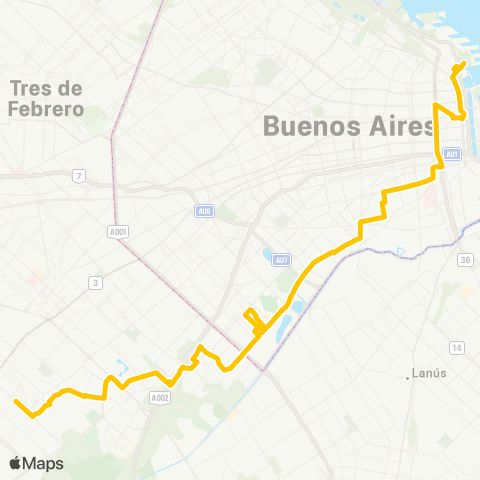 Ciudad de Buenos Aires Transportes Lope de Vega S.A.C.I. map