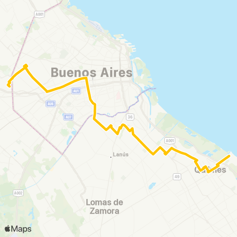 Ciudad de Buenos Aires Sociedad Anonima Expreso Sudoeste map