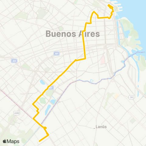 Ciudad de Buenos Aires D.O.T.A. S.A. de Transporte Automotor map