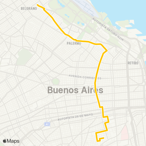 Ciudad de Buenos Aires Microomnibus Barrancas de Belgrano S.A. map