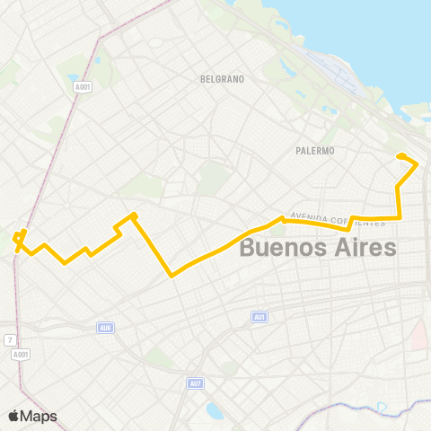 Ciudad de Buenos Aires Transportes Automotores Callao S.A. map