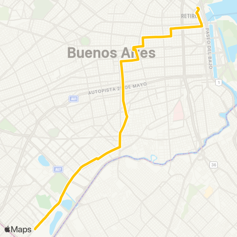Ciudad de Buenos Aires Transportes Automotores Riachuelo S.A. map