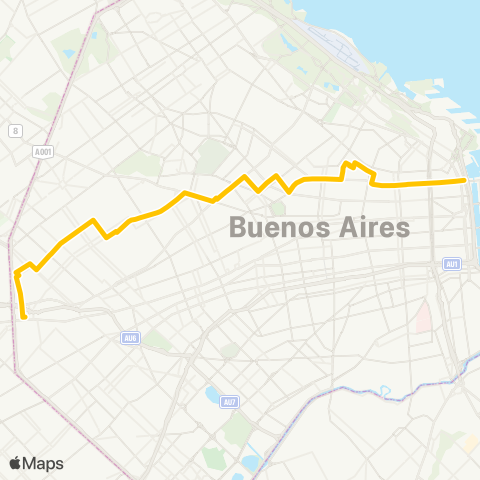 Ciudad de Buenos Aires Transporte Nueve de Julio Sac. map