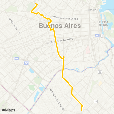 Ciudad de Buenos Aires Empresa de Transporte del Sur Srl map