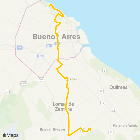 Ciudad de Buenos Aires Micro Omnibus Sur S.A.C. map