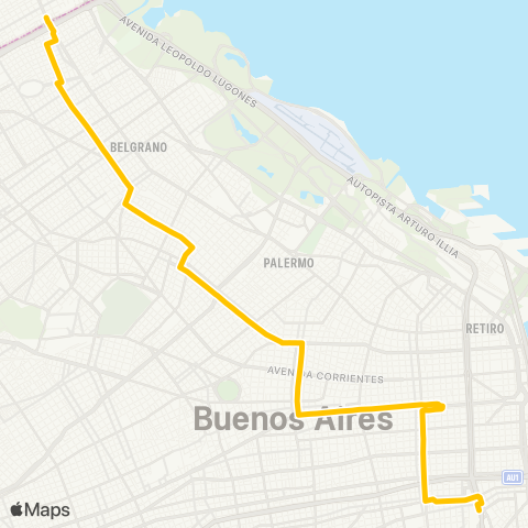 Ciudad de Buenos Aires M.O.D.O. S.A. de Transporte Automotor map
