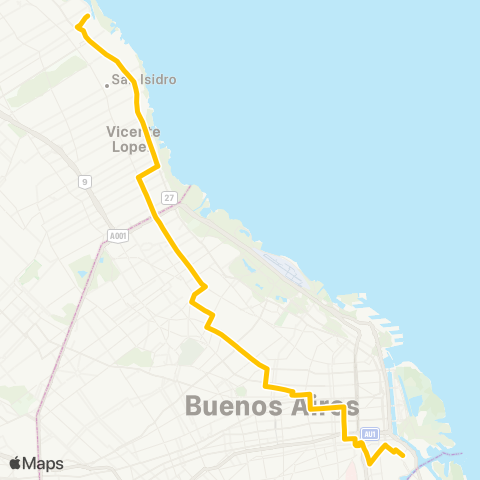 Ciudad de Buenos Aires Expreso San Isidro S.A.T.C.I.F.I. map