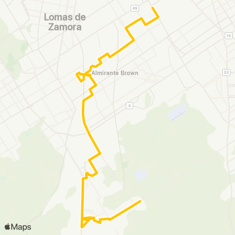 Municipios (Provincia de BA) Empresa de Transporte del Sur Srl map