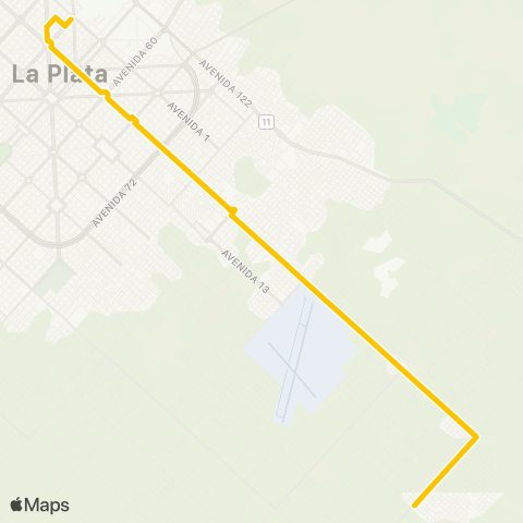 Municipios (Provincia de BA) Expreso la Plata Buenos Aires S.A. map