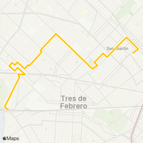 Provincia de Buenos Aires Transporte Jose Hernandez S.A.C.I. map
