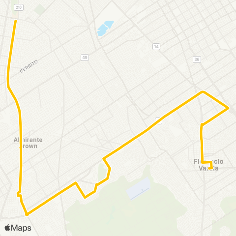 Provincia de Buenos Aires San Vicente S.A. de Transportes map