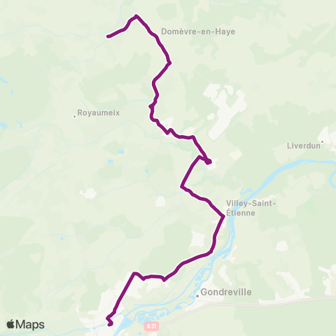 Colibri Villey-St-Étienne - Gare Routiere / Valcourt - Minorville map