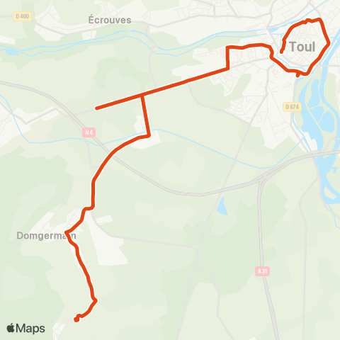 Colibri Domgermain - Avancée Pte de Metz / Gare Routiere - Choloy - Charmes-la-Côte map