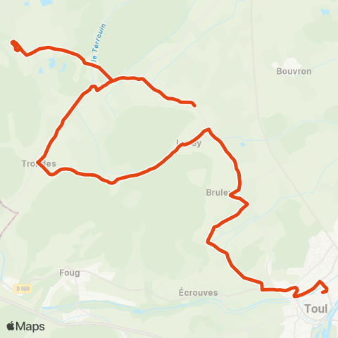 Colibri Lucey - Valcourt / Valcourt - Bruley - Boucq map