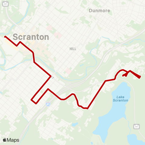 COLTS Lake Scranton map
