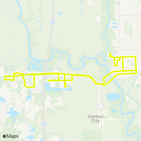 ColumBUS Transit 5 map