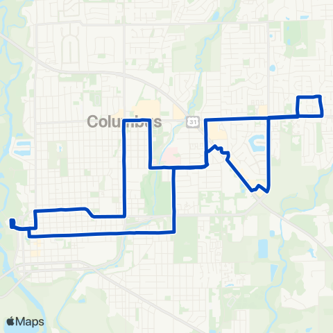 ColumBUS Transit 3 map