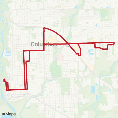 ColumBUS Transit 2 map