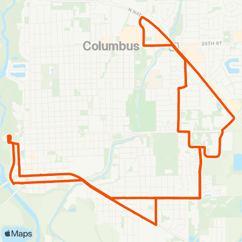 ColumBUS Transit Orange map